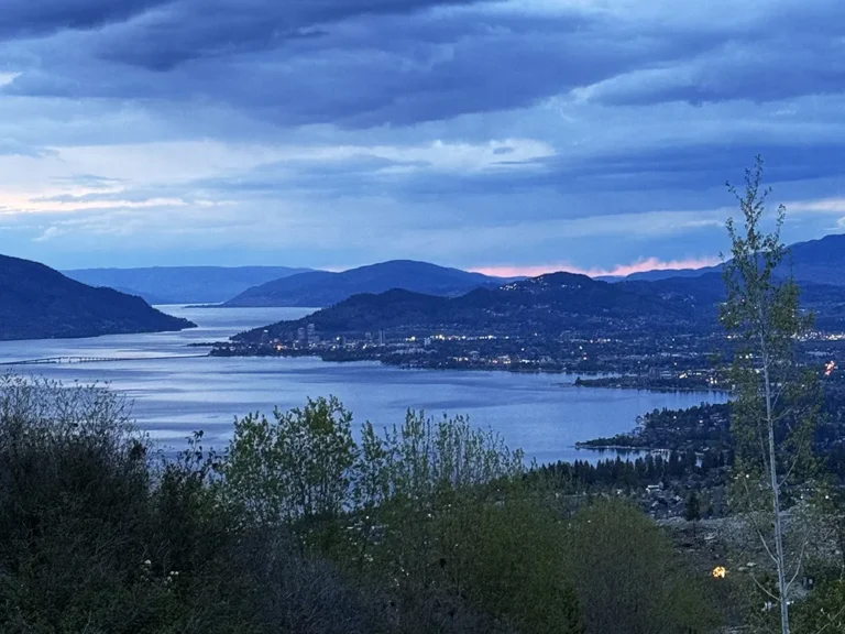 Panoramic lake and valley views from Upper Mission Kelowna